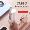 Mini Power Bank 10000MAH Przenośne ładowanie PowerBank Połącz telefon Oszalbowy zewnętrzny bateria bateryjna dla iPhone'a Samsung Xiaomi