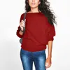 Produkt damski Sweters Produkt Kobiety rękawów Batwing dzianin pullover luźny sweter Jumper Tops dzianinowa odzież chandail femme zimowy płaszcz depe22