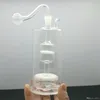 Wasserpfeifen Superleiser Doppel-Sandkern-Filterglas-Zigarettenkessel Großhandel Glasbongs Ölbrennerglas