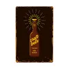 Classic Beer Poster Plata Metal Painting Vintage Bar Pub Placas de lata Decorativa Placas do bar do pub Decoração de parede da casa 30x20cm W03