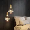 Luxur Diamond Crystal Pendant Lights Nordic Restaurant Bedroom Lamp armaturupphängning Dekoration Salong hängande lampa