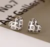 925 Sterling Silver Ins Presbyopic Love Heart Stud Earrings 우아한 고민 여성 귀 반지