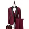 Męskie garnitury Mężczyźni Autumn Wedding Party Three Piece Spodnie Kurtka Zestaw duży rozmiar 5xl 6xl męski blezer spodni kamizelka mody Slim Fit Suit