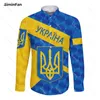 Men's Casual Shirts Ukraine Ukrainian Pattern 3D All Over Printed Mens Long Sleeve Male Female Blouses Unisex Clothes Cuban Collar Top 230306