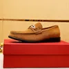 2023 Mens Designer Dress Shoes Party Wedding Formal Offords Oxfords Man Brand Fashion Comfort Loafers Storlek 38-45