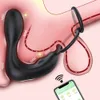 Wibratory męski masażer prostaty aplikacja Bluetooth Sex Toys for Men Masturbator Anal Butt Plug Produkty Produkty dorośli 18 230307