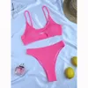 Dames badmode micro bikini sexy dames zwempak vrouwelijke rib bikini set push up dames badmode braziliaans zwempak badpak 230307