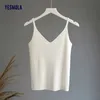 Zbiorniki damskie Camis Takmola Kobiet Sling Ice Silk Cienka kamizelka Kamizelka Kamizelka Kamizelka V-Neck Solid Tleeless Top Elastyczność Summer Seksowne Topy 230306