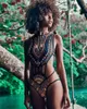 Damenbadebekleidung Sexy Frauen-Badeanzug mit ethnischem Blumenmuster, afrikanischer Badeanzug, hohe Taille, bedruckt, Bikini-Set, Badebekleidung, Strandmode, 230307