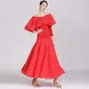 Abbigliamento da palcoscenico Elegante scialle a farfalla Abito da ballo latino Donna Danza Rumba Abiti da ballo Costumi spagnoli Flamenco