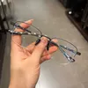Brand Men Titanium Eyeglasses Frames Business Half Frame Optical Glasses for Men Spectacle Frame Anti Blue Light Myopia Glasses with Original Case