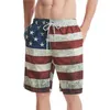 Men shorts Beach for Men nacional de impressão de padrões de bandeira casual férias de férias usam grande e alto 2023men's drak22