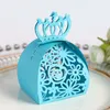 Crown Candy Box Hollow Out Flower Candy Chocolate Boxes Paper Children Candies Box Festival Party Baby Shower Shower BH8414 TYJ