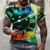 Herren T-Shirts Muster T-Shirt Männer Abstrakte Ganzkörper-Stereo 3D-Druck Sommer Herren T-Shirt Kurzarm Straße Lustige Harajuku Kleidung