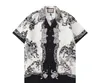 2023 Nya designers Bowling Shirts Mens Fashion Flower Hawaiian Silk Business Shirt Casual Shirts Men Slim Fit Short Sleeve Dress Tee