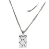 95% korting op 2023 Nieuwe luxe hoogwaardige mode -sieraden voor Silver Skull Square ketting Fairy Sweater Chain Men and Women Simple Lovers