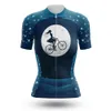 Moon Women Summer Cycling Jersey Set Sleeve Mounta Mountain Bike Roupas de ciclismo respirável MTB Roupas de bicicleta Use terno V27