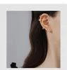 Backs Earrings 925 Sterling Silver Earring Fashion Chain Twist Rice Grain Bamboo Three Thread Ear Clip Without Hole False Cute Girl Jew