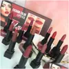 Rouge À Lèvres Maquillage Célèbre Barand 12 Pcs Ensemble Mat 12 Couleur Brillant À Lèvres Maquillage Cosmétique Lèvres Kit Drop Delivery Santé Beauté Dhtv5