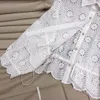 Dwuczęściowa sukienka 2023 Summer Cotton English Hafted Lace 230307