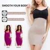 Kadın şekillendiricileri Bayan Yüksek Bel Karın Kontrolü Kayarsız Etek Yarım Kayma İç çamaşırı Shapewear Vücut Shaper Bulifter Petticoat UNTERSTERT