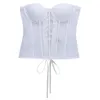 Sexig uppsättning gotisk underbust korsett kvinnor svart transparent behå party underkläder och midja cincher bustiers topp träning form body bälte 230307