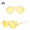 Occhiali da sole firmati da donna Occhiali da sole Fashion Oversize Shades Anni '90 Retro Occhiali da sole pilota gialli neri per Lady UV400 Beach Eyewear