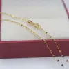 Chains Genuine Real 18K Yellow Gold 1.6mm Lip-Shape Link Chain Necklace For Woman 16inch Stamp Au750Chains