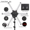 Flash Heads 26 Inch LED Portable Live Light Battery Outdoor Anchor Six-arm Six Tube Pography Beauty Dual Color