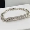 Cuboid Plate Charm Bracelets Letters Combination Bracelets for Women Lobster Buckle Link Chain Jewelry