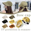 Szerokie brzegowe czapki panie kubełko kapelusz letni słońce ochrona Big Sunhat Caps Outdoor Travel Beach Folding Fisherman for Women Wholesalewide