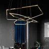 Pendant Lamps Hexagon Suspension Light Luxury Gold Fitting Modern Design LED Lamp For Living Room Villa Minimalist Lighting DecorationPendan