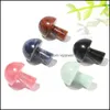 Steen 2 cm mini -paddestoelstandbeeld Natuurlijk gesneden decoratie Kwarts Hand Polished Healing Crystal Reiki Trinket Geschenken Ruimte Ornament Drop Dhkby