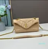 Bolsas de mensageiros de bolsas de cadeia de grife feminino Bolsas de crossbody Bolas de couro de couro Boleteira de ombro de ombro hardware de ouro fivela magnética