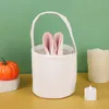 Festgåvor Easter Bunny Basket Bag Egg Hunt Väskor Handväska Rabbit Toys Candy Påsar hinkduk Tot för barnfestdekoration Dagligen Använd 7 färger RRA