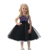 Flickaklänningar Kids julklänning Halloween Celebration Ball Gowns Sequines Party Kne-Length Formella kläder Barn 2-10 år