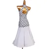 Stage Wear Ballroom Dress Standard Ladies Robes Polka Dot Robe sans manches Mq228