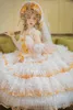 Parti elbiseleri tatlı lolita tanrı taç giyme töreni muhteşem yay dikiş dantel tarzı çiçek prenses elbise kadın