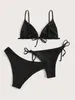 Dames badkleding drie stukken driehoek tie side bikini set vrouwen zwemkleding sexy aankomst zwempak zomer strand badpak 230307