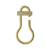 Key Rings Super strong Solid Mirror polished brass Oval bulb spring Round snap slide Locking clip lock Carabiner keychains FOB