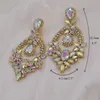 Ear Cuff CuiEr 4.5" Gold Crystal AB Statement Earrings Drag Queen Pageant Fashion Women Jewelry for wedding bridal s 230306