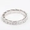 2023 Luxury quality charm punk band ring with diamond in two colors plated have stamp normal box PS3201A