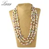 Pendant Necklaces Pearl jewelry long real natural freshwater pearl necklace wedding women mother 190cm200cm girl gifs 230307