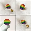 Broches Broches 50Pcs Badge Personnalisé Épingles En Émail Dur Et Broche Arc-En-Ciel Mignon Unique Gay Pride Les Lesbienne Épinglette Colorf Rond Métal Dhl9Z