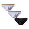 Underpants 3 PCS/LOT Men Briefs Underwear Set Sexy Man Hollow Out Gay Cotton Men's Panties Breathable Dropship