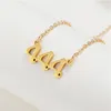 Charms jóias números de sorte colars colares de aço inoxidável colar de corrente de corrente de estilo chinês pingente anjo colares