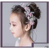 女の子のヘッドピースガールズヘアアクセサリーショーヘッドドレスの韓国語バージョンウェアヘッドバンド子供パールフラワーズドロップ配達DHQ27