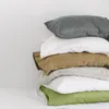 Pillow Case Pure Stone Washed Linen Pillowcases Woven Fine French Natural Flax With Envelope Closures Soft & Breathable Beddings