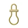 Key Rings Super strong Solid Mirror polished brass Oval bulb spring Round snap slide Locking clip lock Carabiner keychains FOB