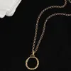 Plain Hollow Ring Pendant Halsband Kvinnor Gyllene linjer Justerbara halsband Lady Outdoor Street Fashion Jewelry